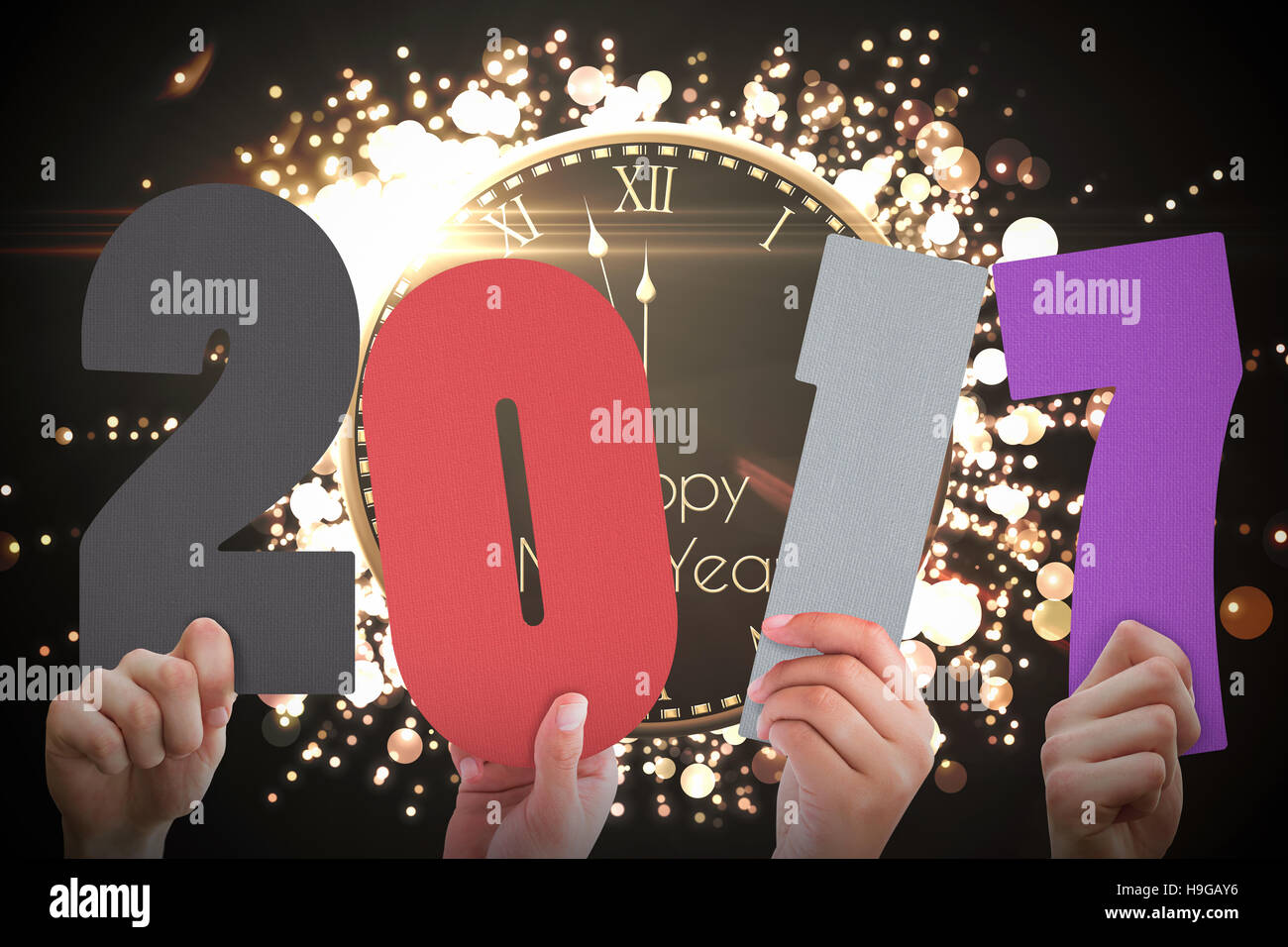 Composite image of 2017 message Stock Photo - Alamy