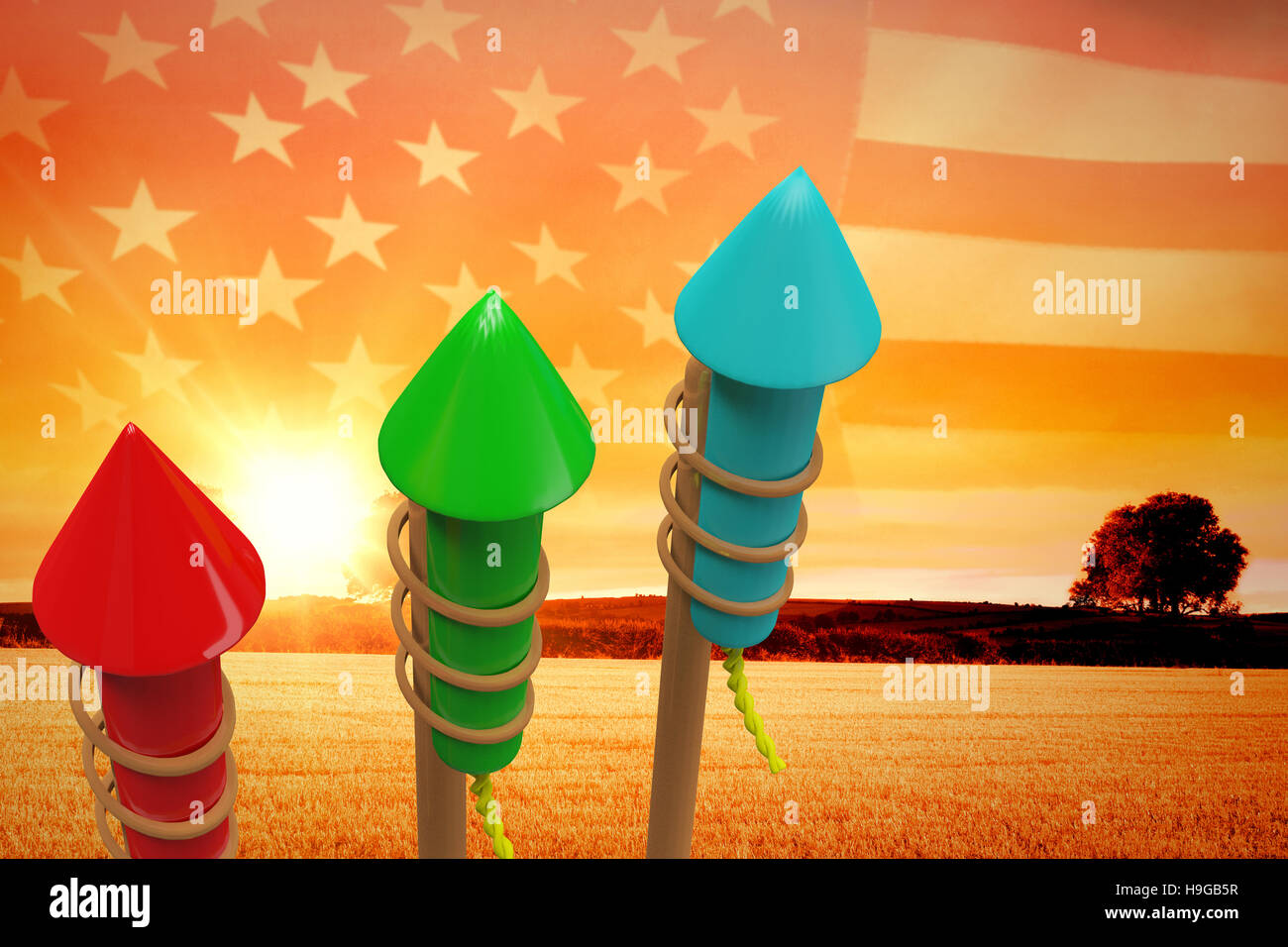 Rockets independence hi-res stock photography and images - Alamy