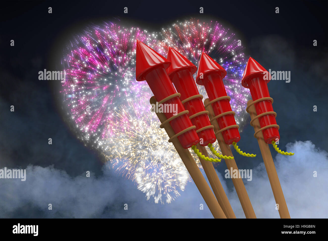 Animation fireworks 3d hi-res stock photography and images - Alamy