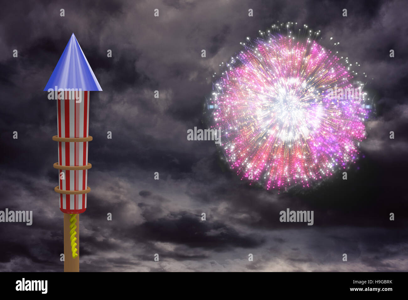 Sky rocket fireworks hi-res stock photography and images - Alamy