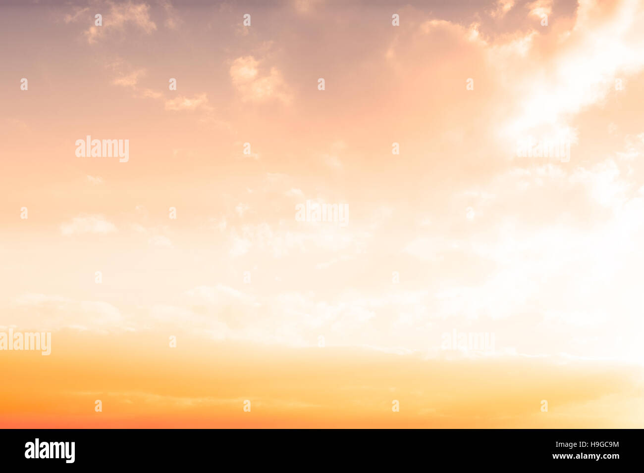 Sunset with clouds Stock Photo - Alamy