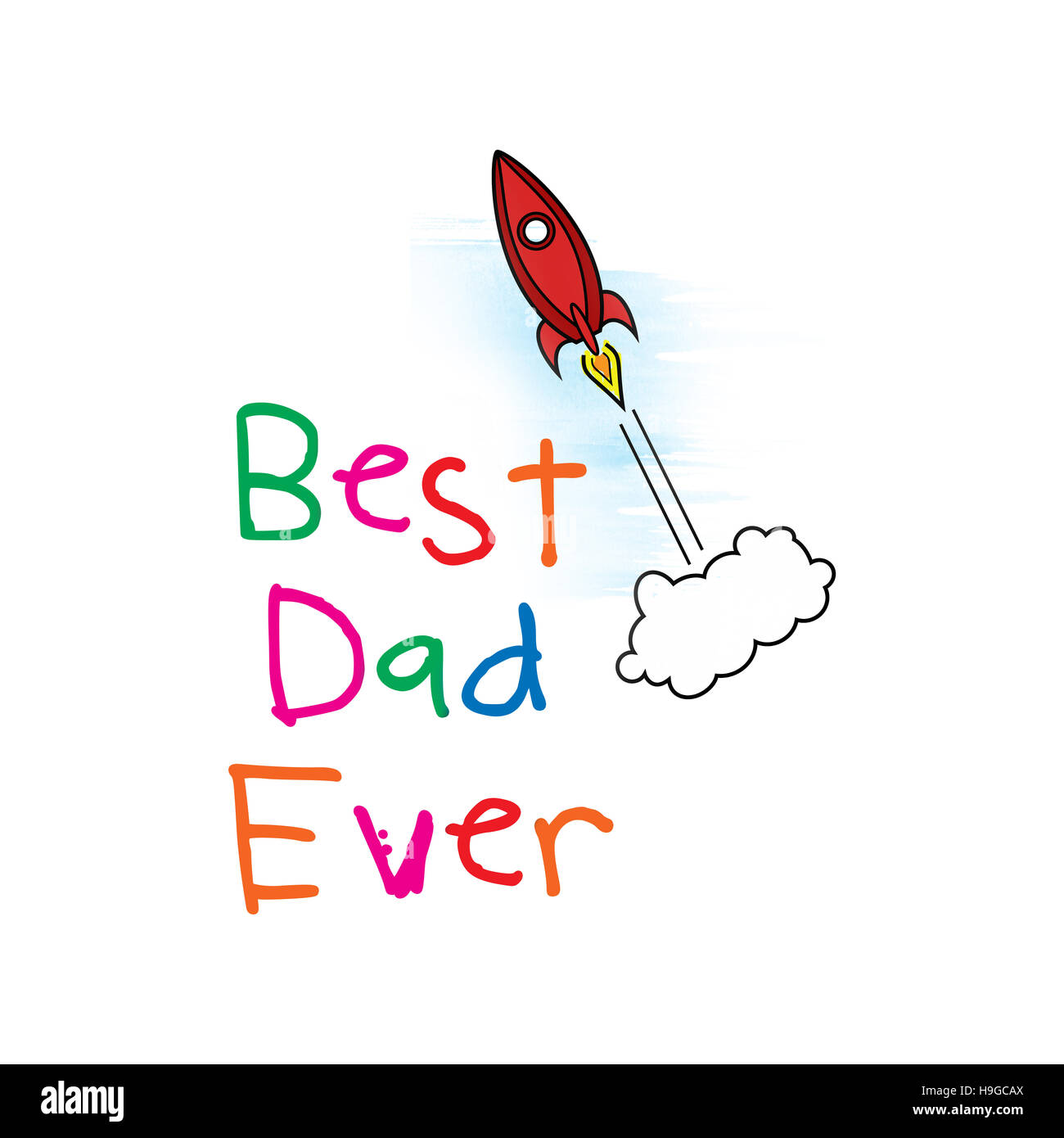 Word best dad ever on white background Stock Photo