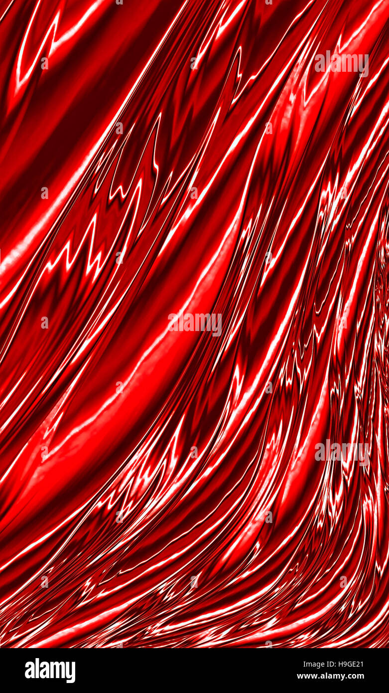 Abstract waves and folds - digitally generated image Stock Photo