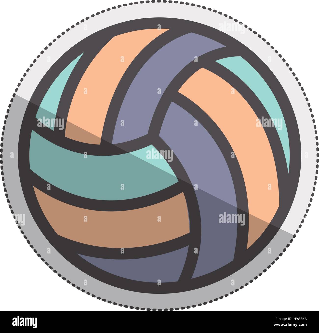 ball of volleyball icon. Sport hobby competition and game theme. Vector illustration Stock