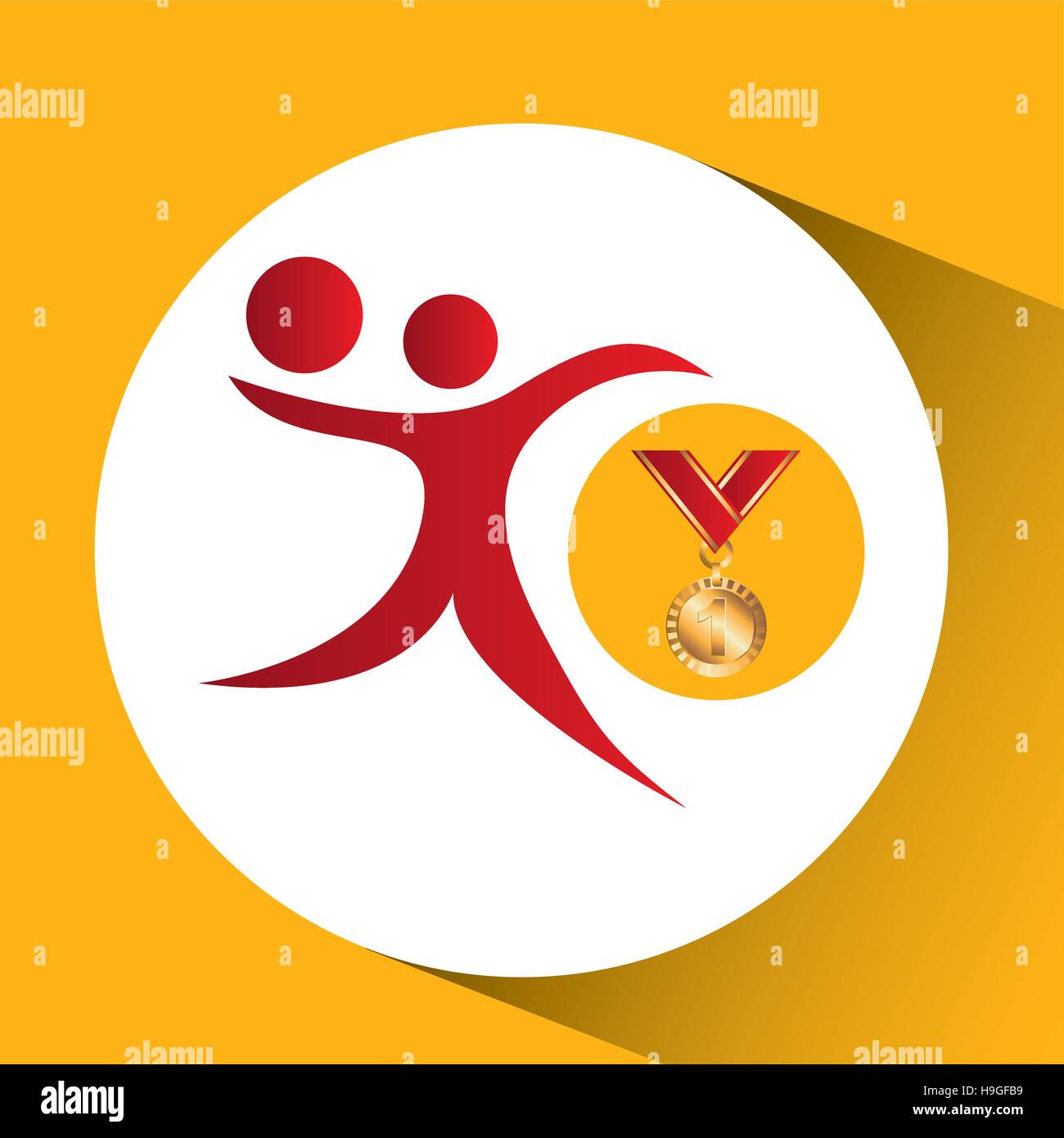 Olympic gold medal volleyball icon hires stock photography and images