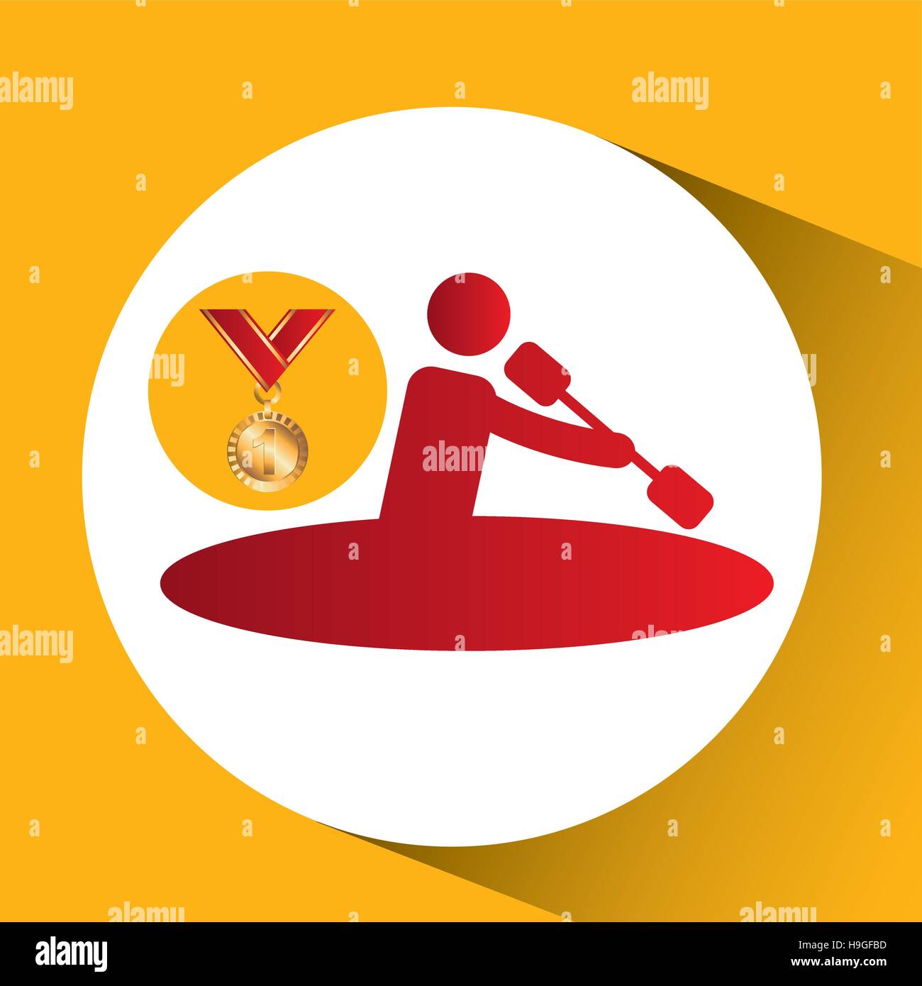 Olympic rowing gold medal Stock Vector Images - Alamy