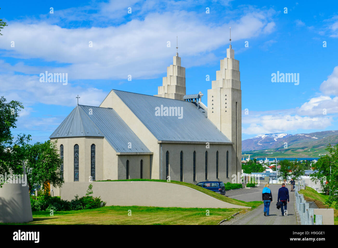 Akureyri church akureyri iceland hires stock photography and images