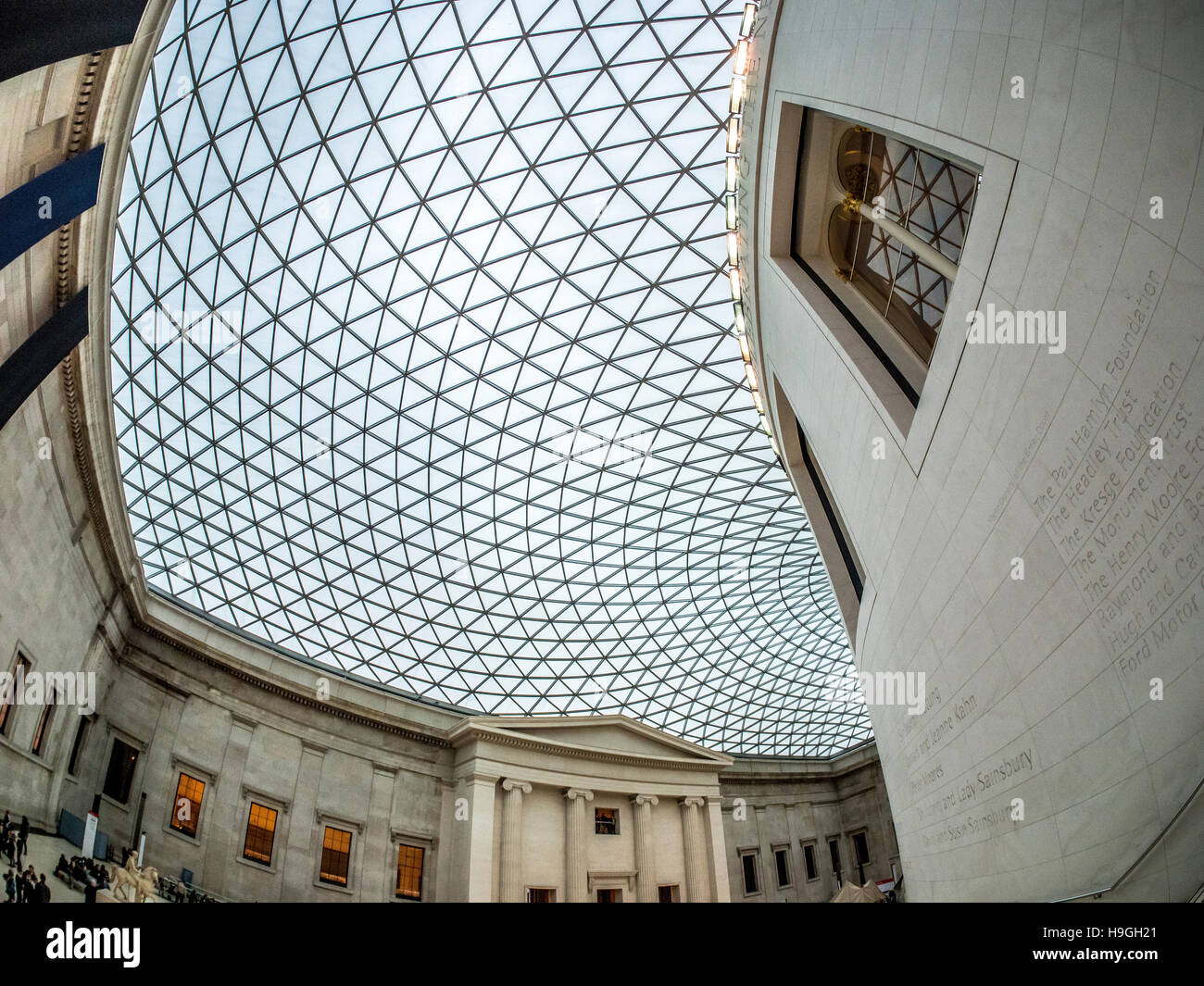 Queen Elizabeth II Great Court designed by Foster and Partners, The British Museum, London, UK. Stock Photo