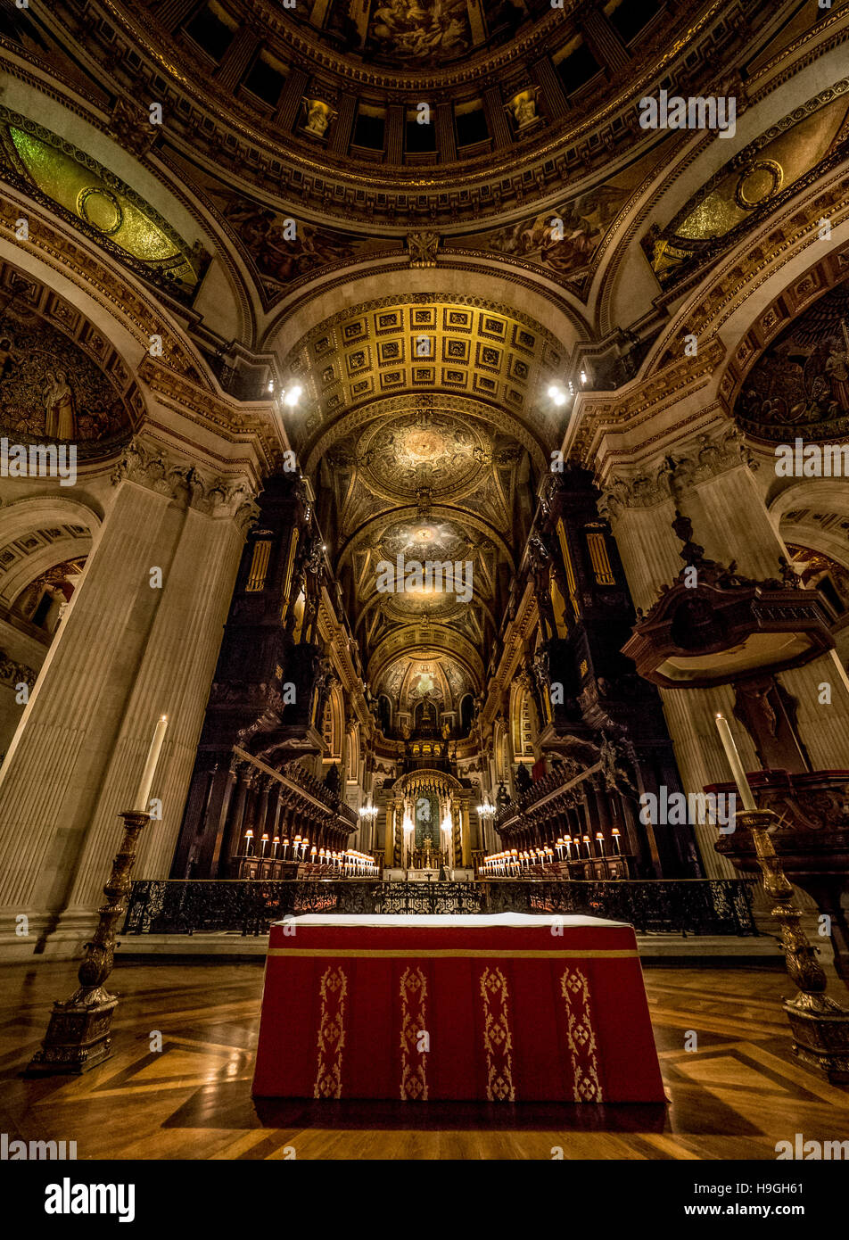Interior of St Paul's Cathedral, London, UK. Stock Photo