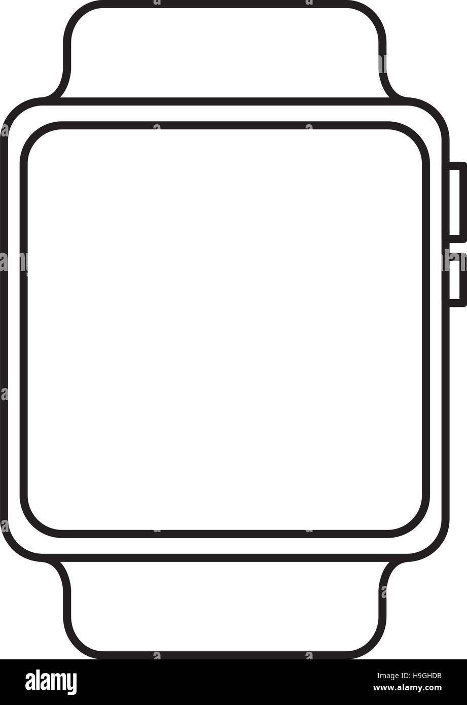 smartwatch device isolated icon vector illustration design Stock Vector ...