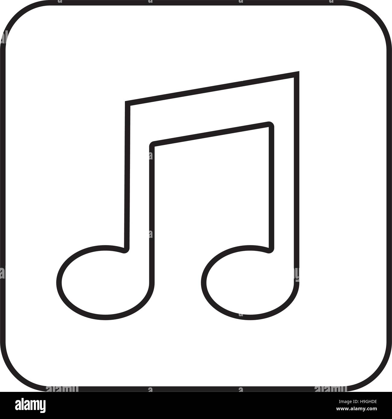 music note isolated icon vector illustration design Stock Vector Image ...