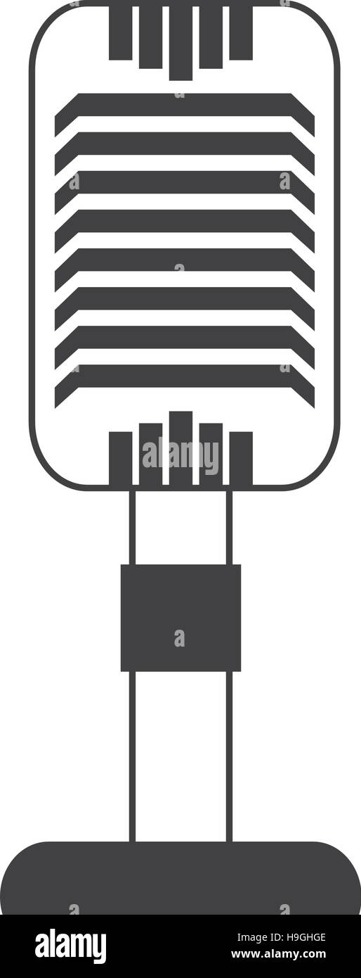 microphone retro device icon vector illustration design Stock Vector ...