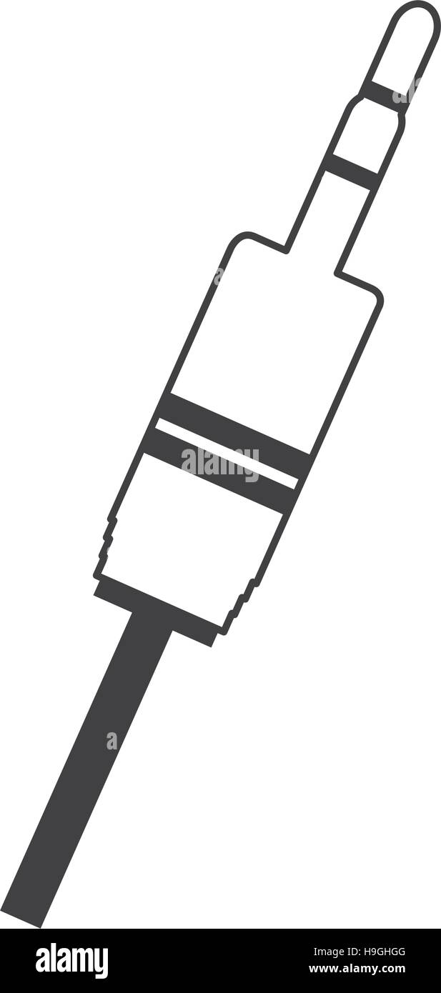 audio plug connector icon vector illustration design Stock Vector Image ...