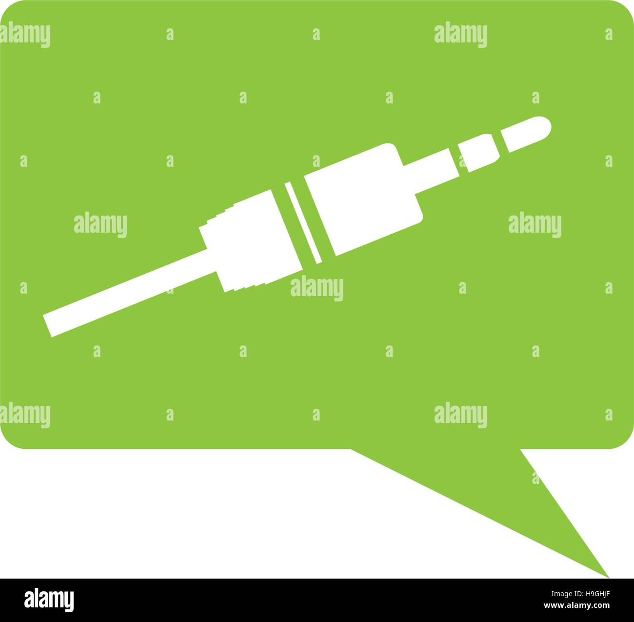 audio plug connector icon vector illustration design Stock Vector Image ...