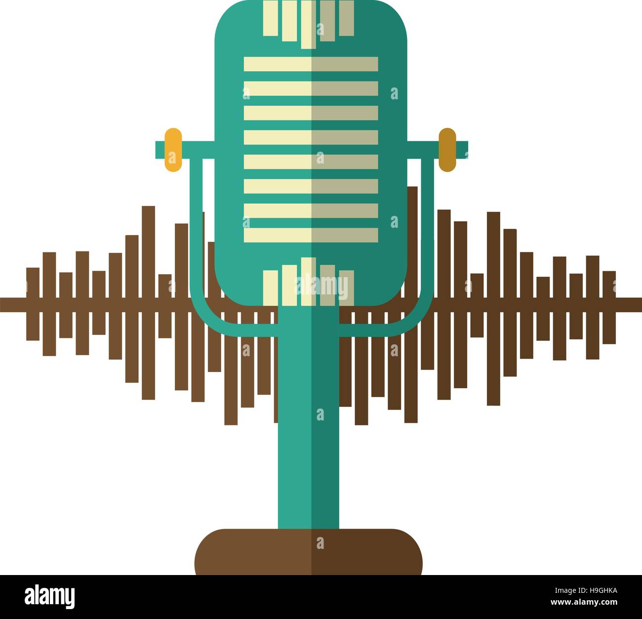 microphone retro device icon vector illustration design Stock Vector ...