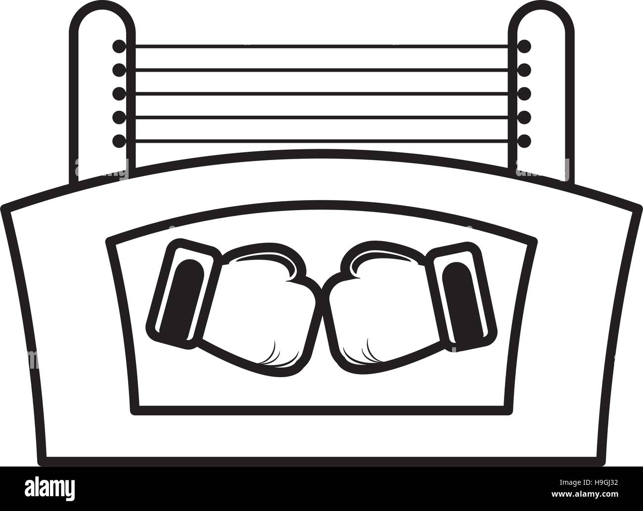 Boxing quadrilateral isolated icon Stock Vector Image & Art - Alamy