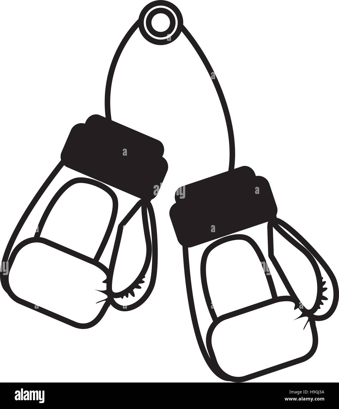 boxing gloves equipment icon Stock Vector Image & Art - Alamy
