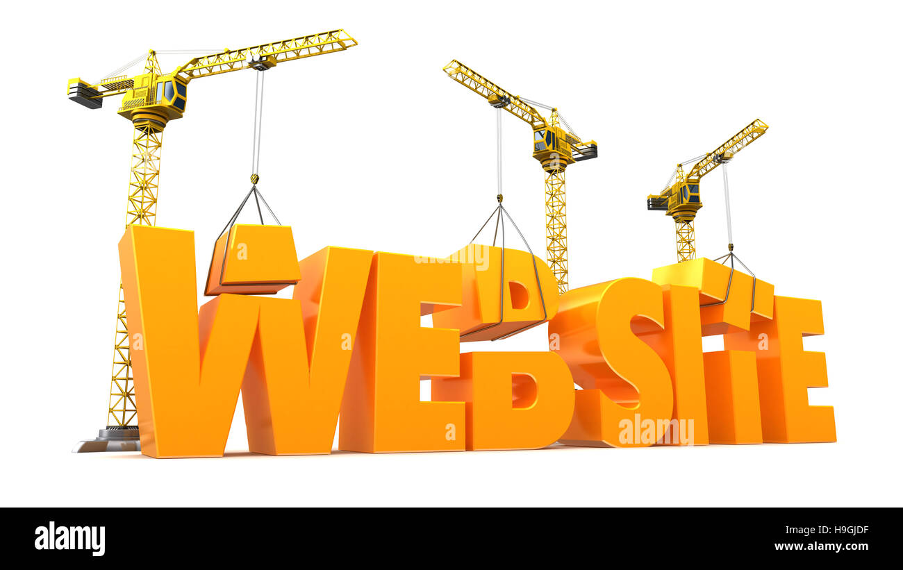 3d illustration of web site development concept Stock Photo