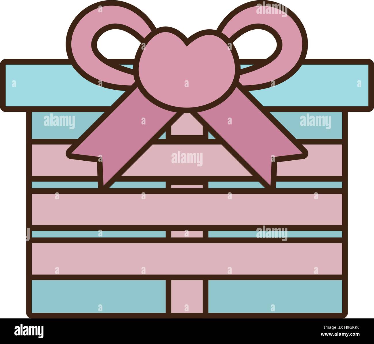 gift box ribbon bow pink heart Stock Vector Image & Art - Alamy