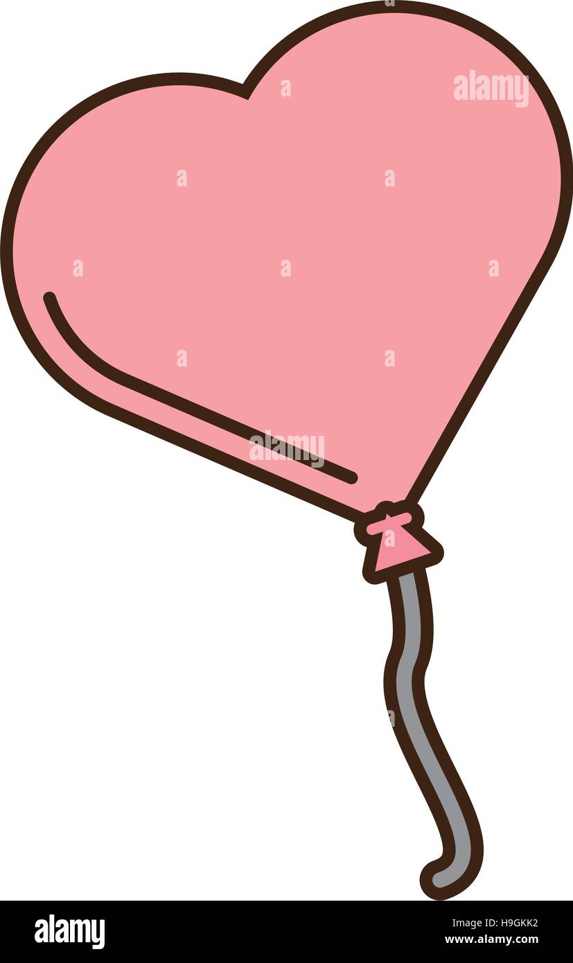 pink balloon form heart love icon Stock Vector Image & Art - Alamy