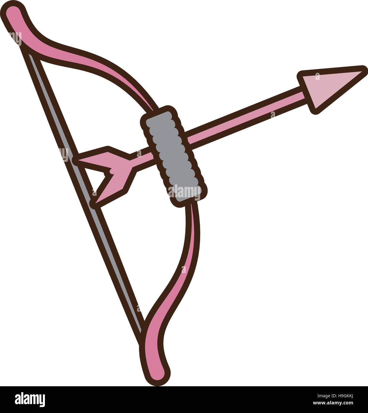 pink bow and arrow love emblem icon Stock Vector Image & Art Alamy