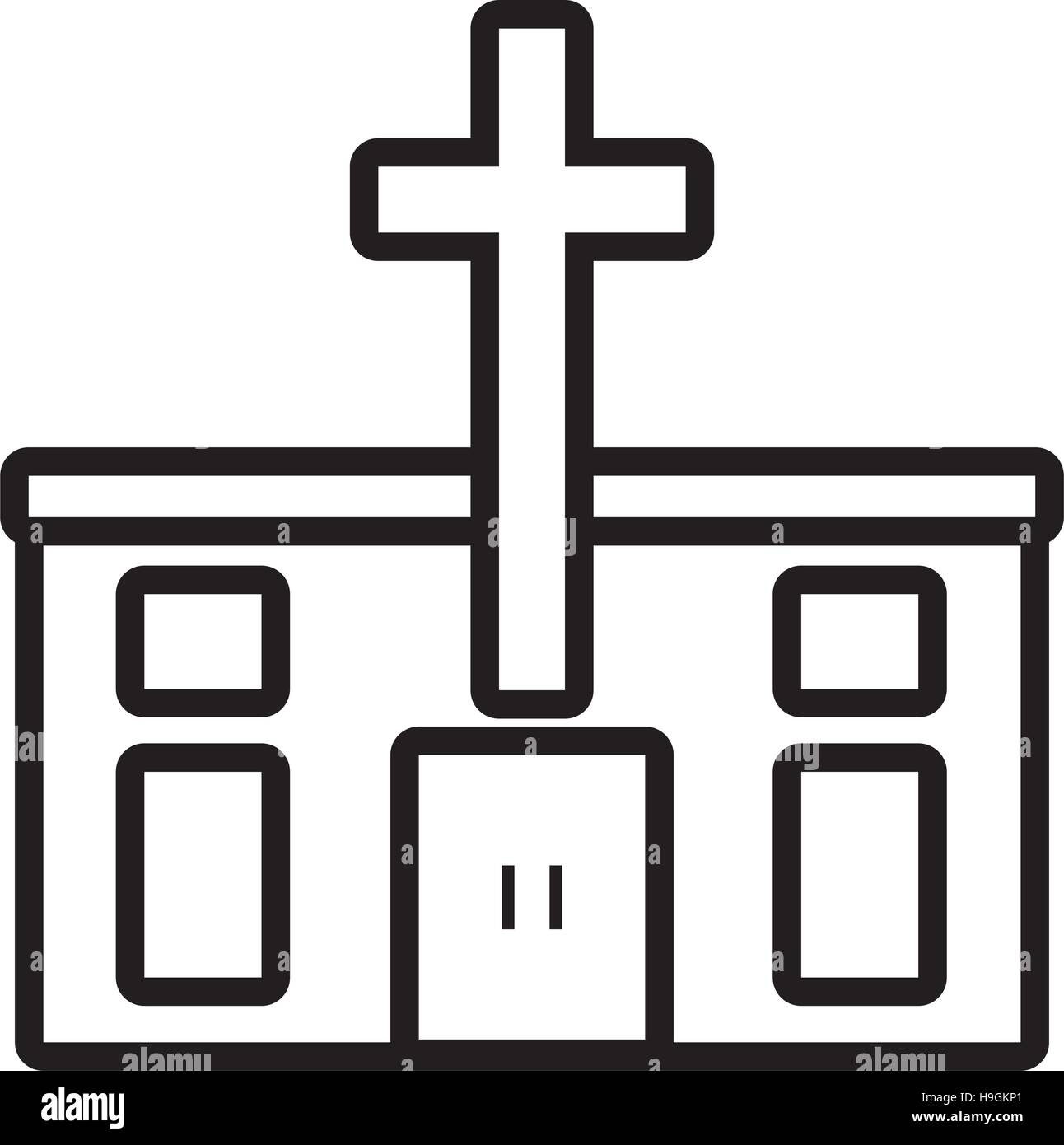 pictogram catholic church building design Stock Vector Image & Art - Alamy