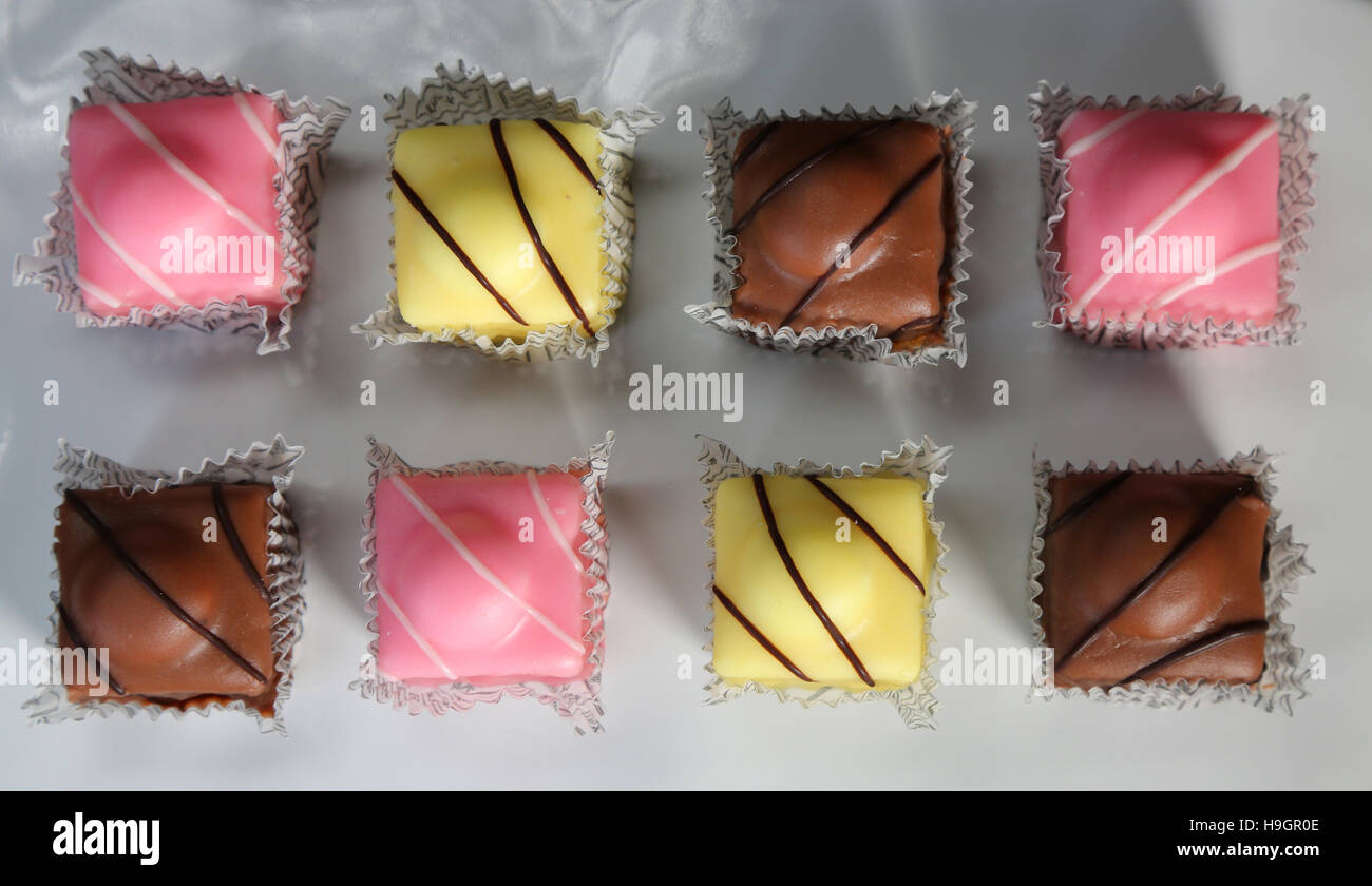 Mr Kipling Fondant Fancies Stock Photo