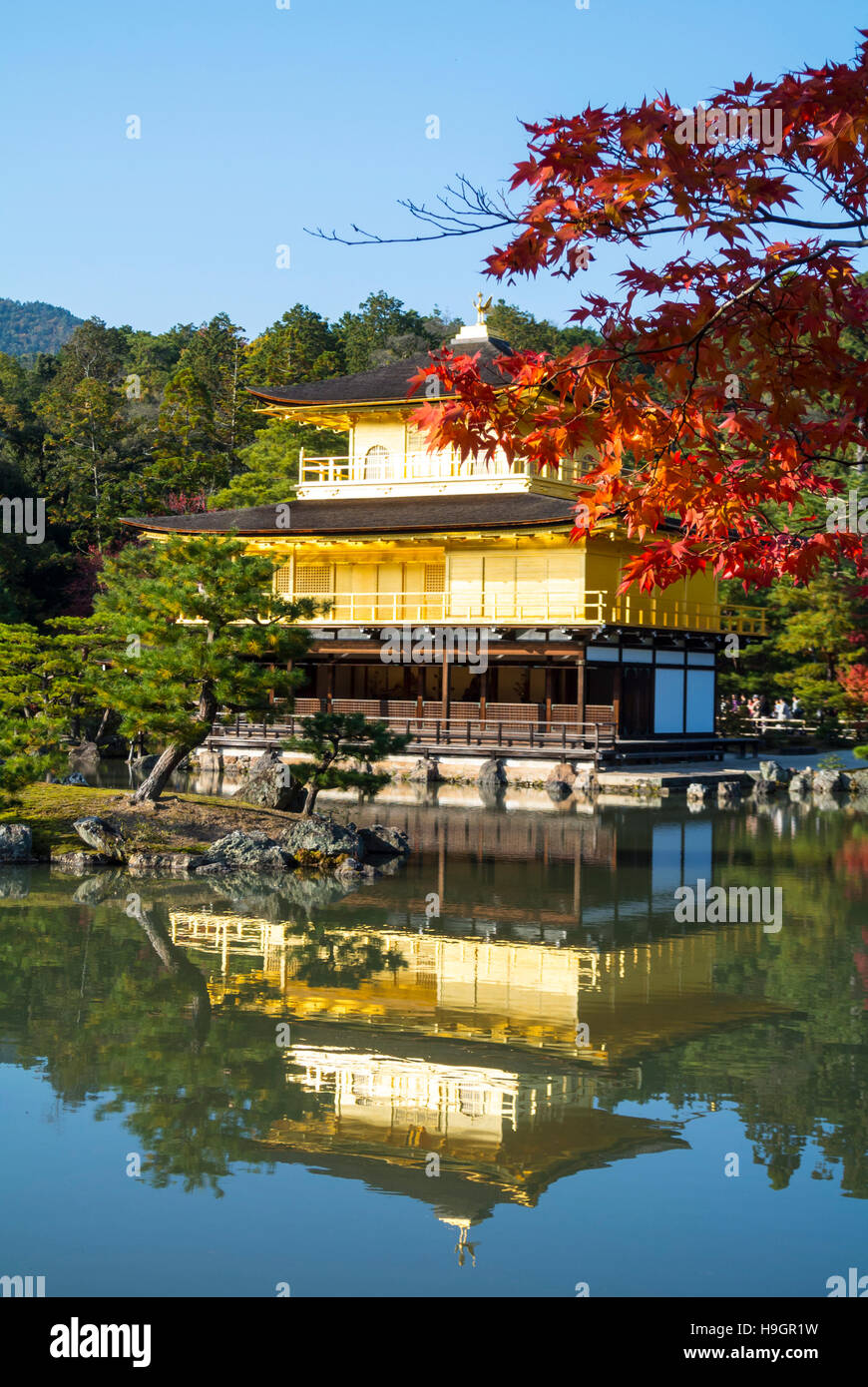 temple of the golden pavilion Kyoto Japan Stock Photo