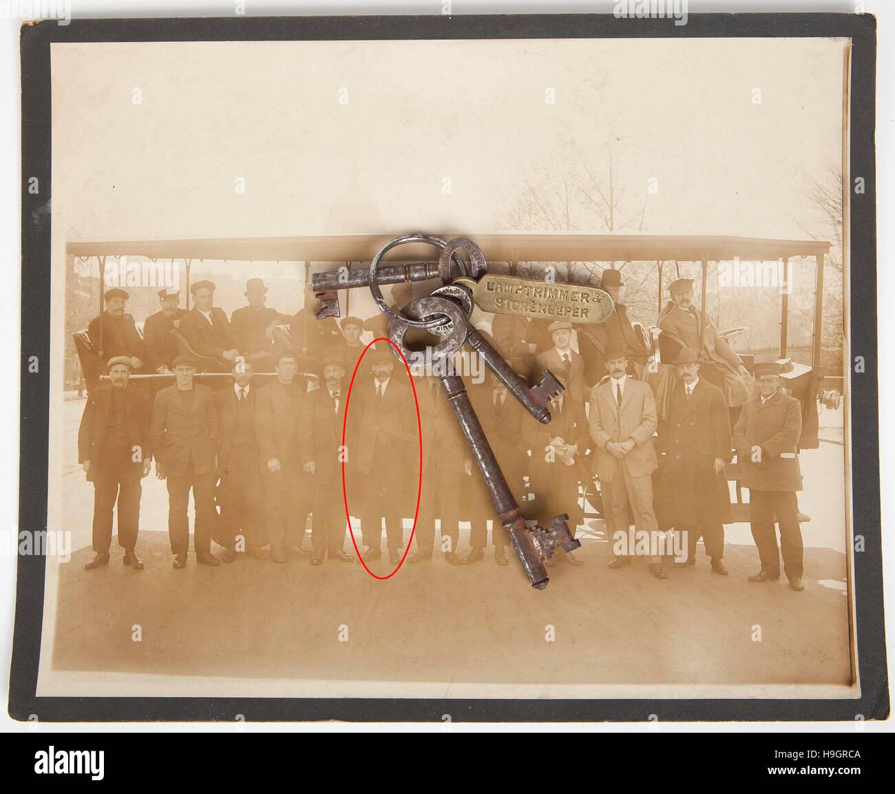 An extremely rare set of three keys that belonged to the Titanic's lamp