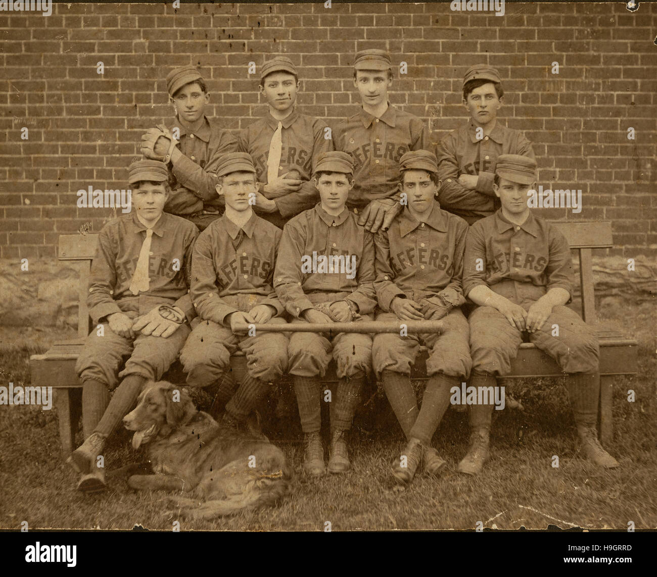 Jefferson Academy Baseball Team Stock Photo