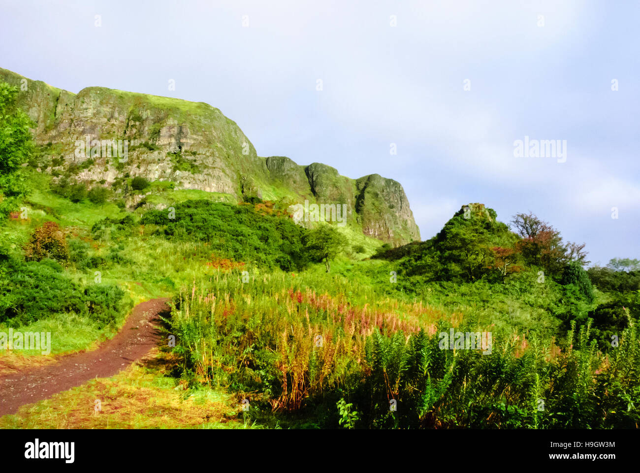 Summit of Cave Hill, locally known as 'Napoleon's Nose', Belfast, Northern Ireland. Stock Photo