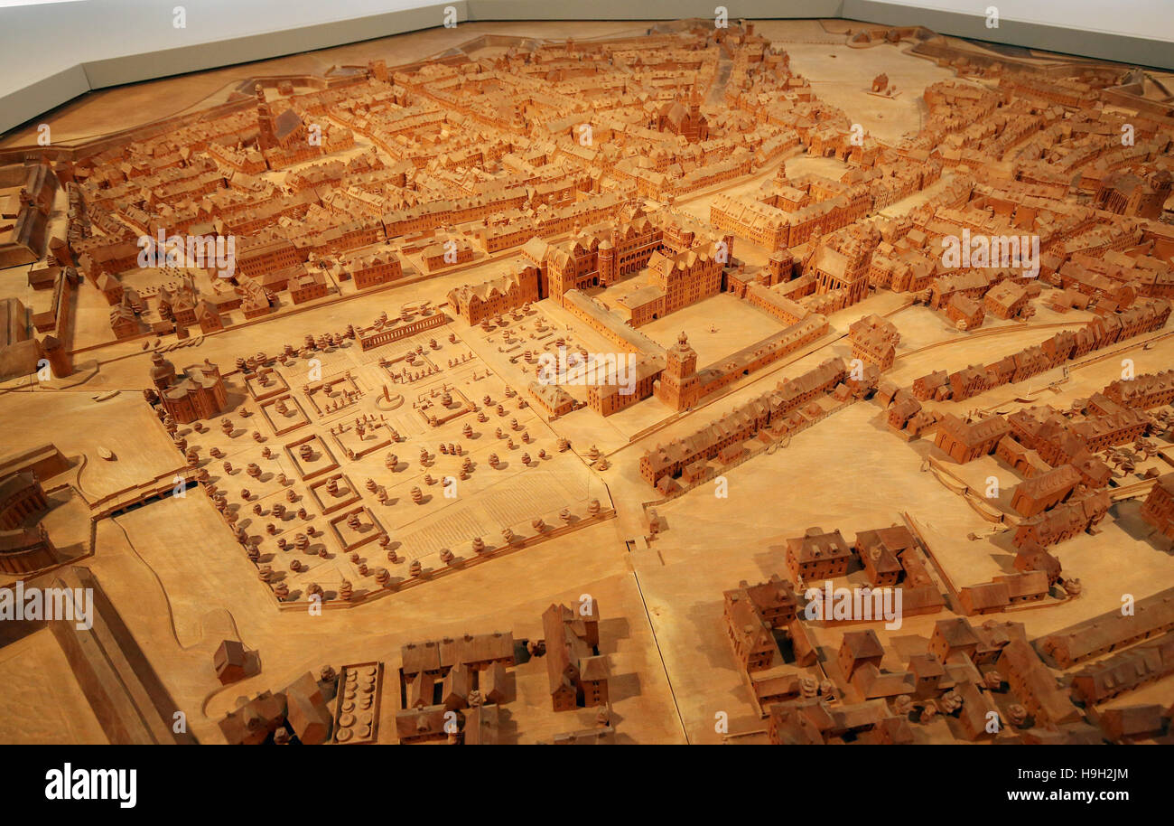 Berlin, Germany. 23rd Nov, 2016. A model of Berlin in around 1680, with ...