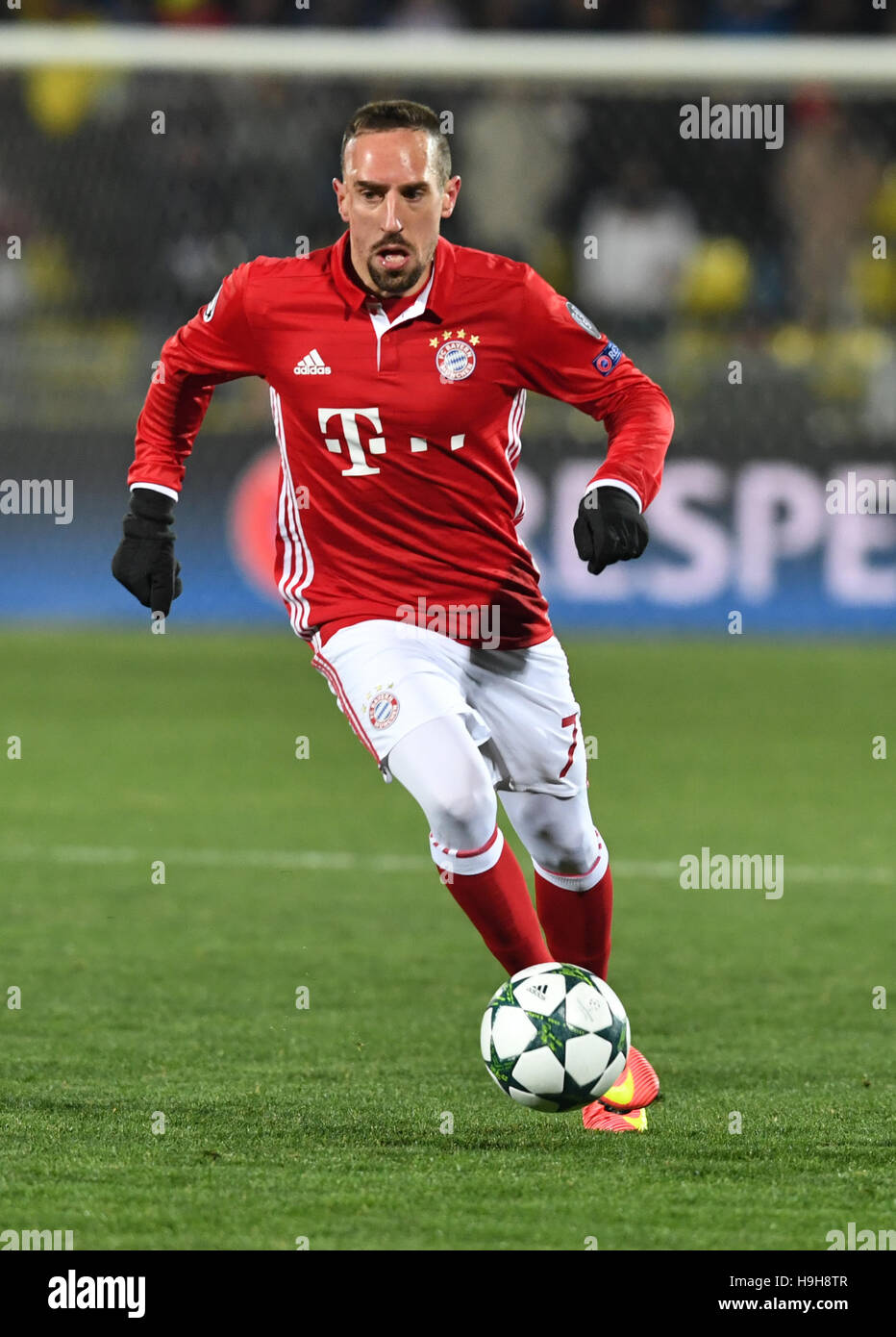 Rostov-on-Don, Russia. 23rd Nov, 2016. Franck Ribery from FC Bayern Munich at the Champions League soccer match between FC Rostov and FC Bayern Munich in the Olimp-2 Stadium in Rostov-on-Don, Russia, 23 November 2016. Photo: Peter Kneffel/dpa/Alamy Live News Stock Photo