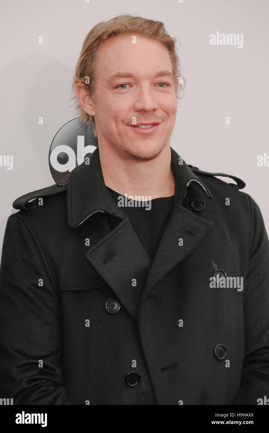 Diplo arrives at the 2016 American Music Awards at Microsoft Theater on November 20, 2016 in Los Angeles, California. Stock Photo