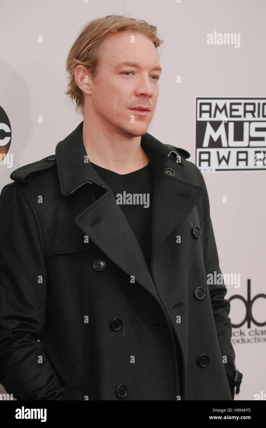 Diplo arrives at the 2016 American Music Awards at Microsoft Theater on November 20, 2016 in Los Angeles, California. Stock Photo