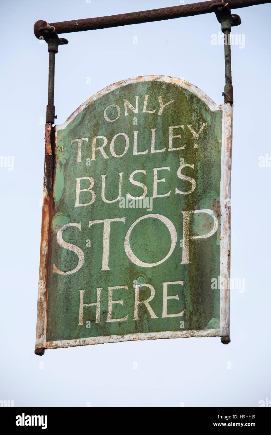 Trolley signage hi-res stock photography and images - Alamy