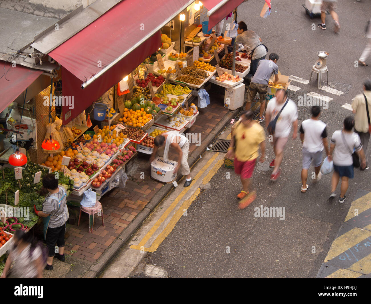 Street Traffic in Hong Kong Stock Photo