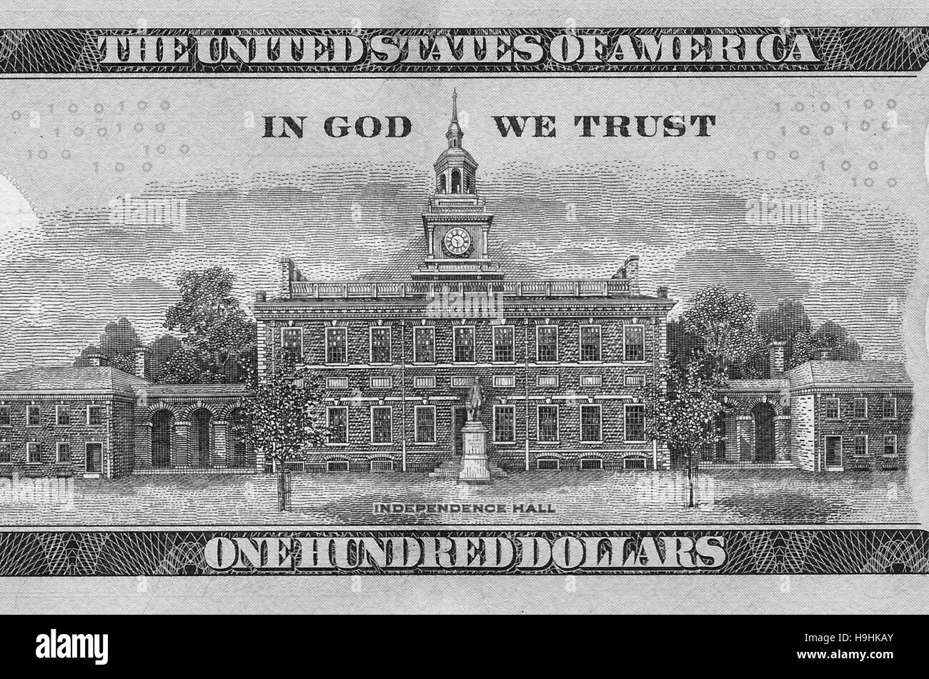 American $100 dollar bills Black and White Stock Photos & Images - Alamy
