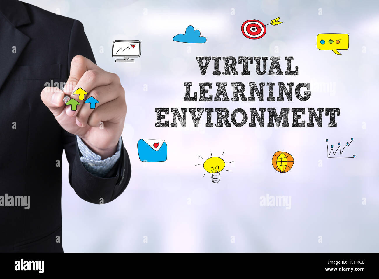 VIRTUAL LEARNING ENVIRONMENT Stock Photo