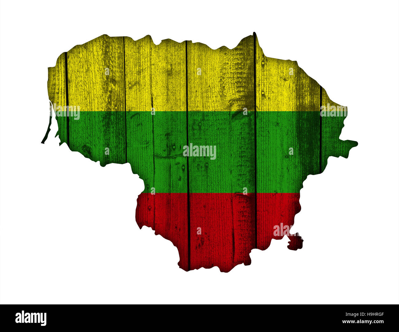 Map and flag of Lithuania on weathered wood Stock Photo - Alamy