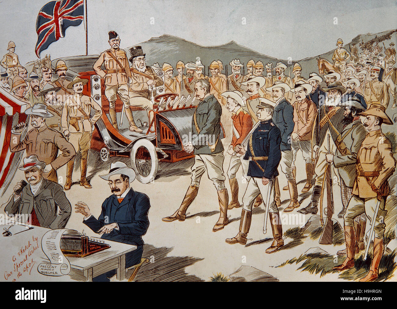 Cecil Rhodes , Rudyard Kipling during the Boers war Stock Photo - Alamy