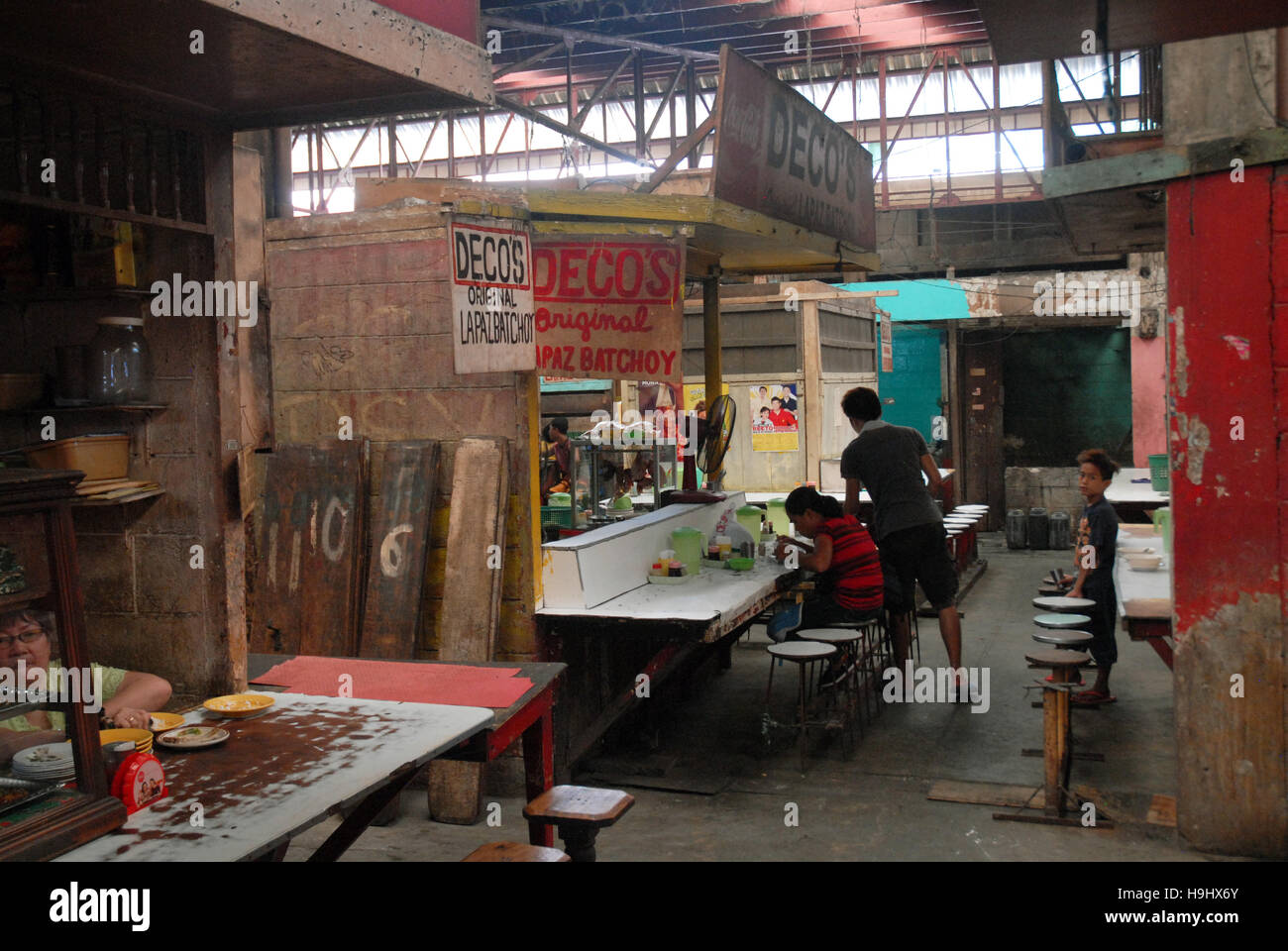 Interior of Central market, Iloilo, Panay, Philippines Stock Photo