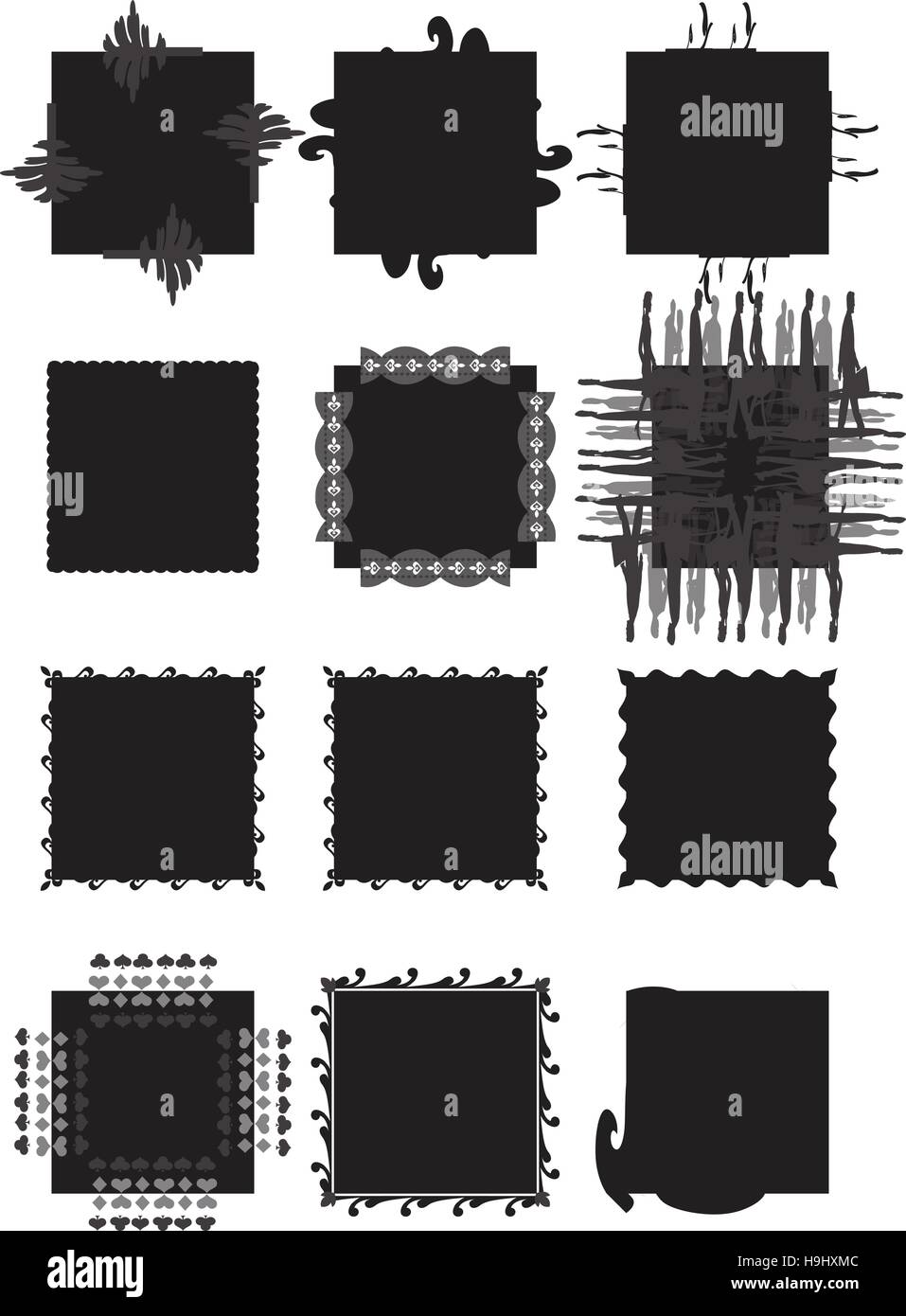 Grunge border frames Stock Vector Image & Art - Alamy