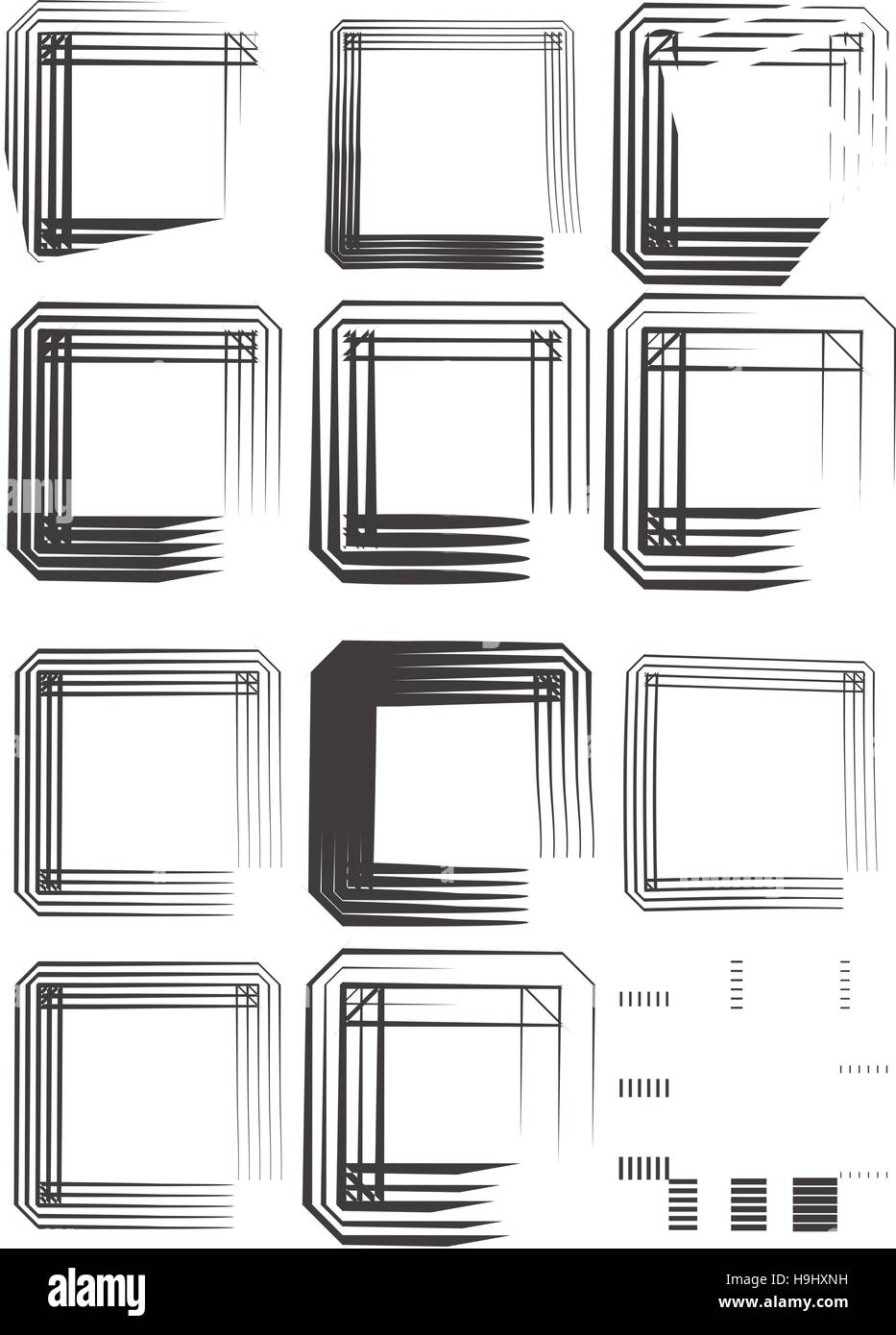 Grunge border frames Stock Vector Image & Art - Alamy
