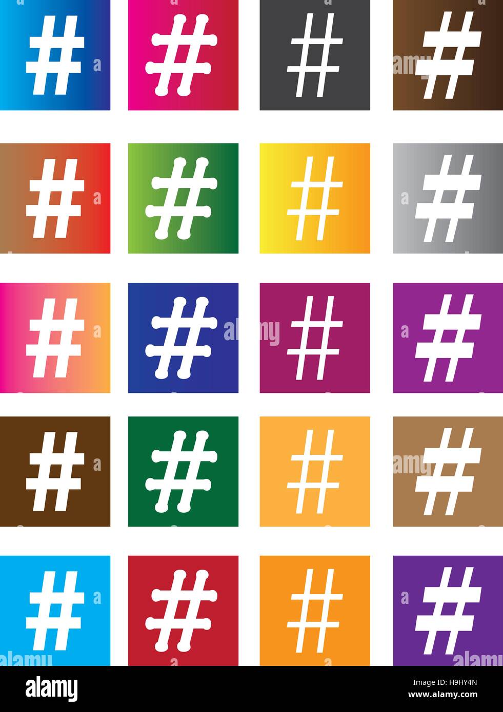 Hashtag icon. Simple element illustration Stock Vector Image & Art - Alamy
