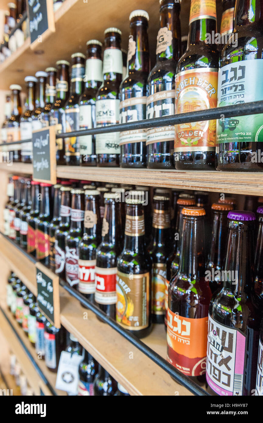 Israel, Tel Aviv, beer bottles shuk ha'carmel Stock Photo Alamy