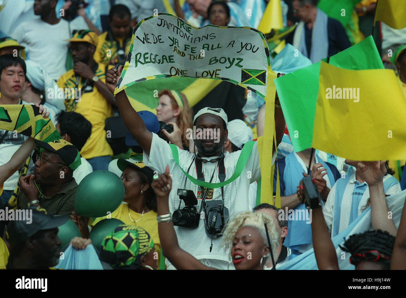 JAMAICA FANS FOOTBALL FANS WORLD CUP 98 25 June 1998 Stock Photo Alamy