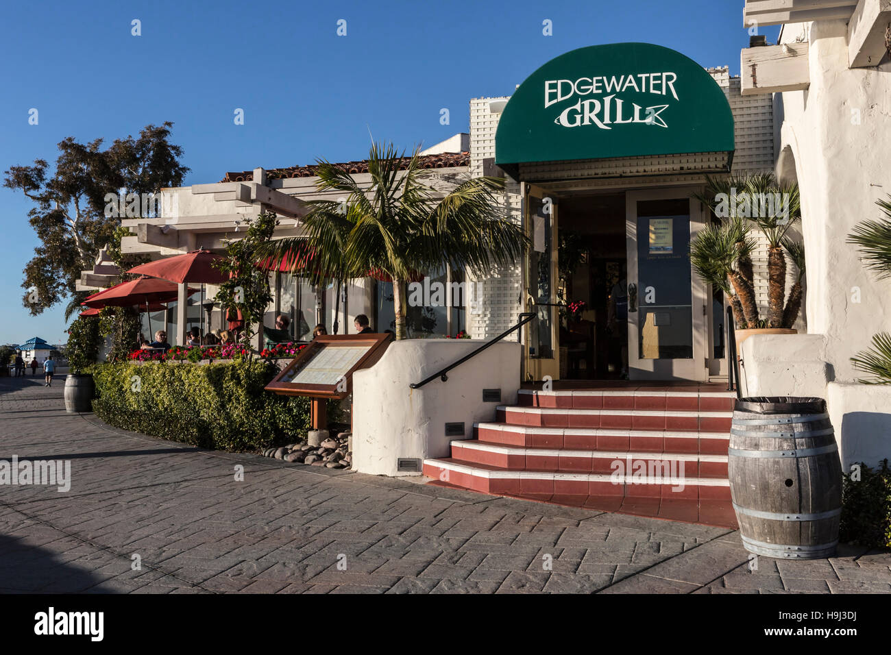 famous edgewater grill at seaport village on san diego bay Stock Photo