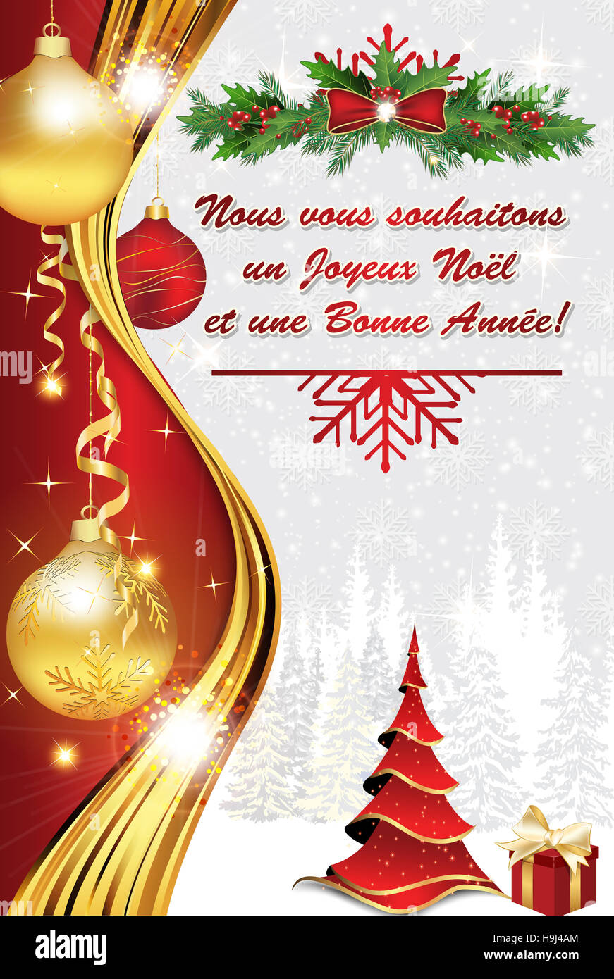 Carte De Voeux - Fêtes de Fin D'année - Joyeux Noël Bonne Année