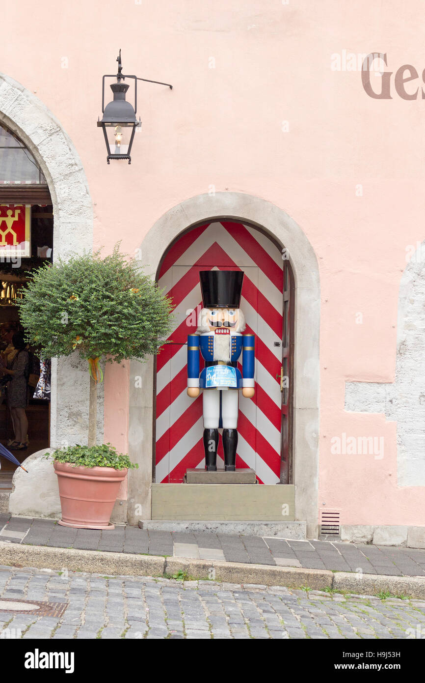 giant nutcracker, Christmas shop, old town, Rothenburg ob der Tauber